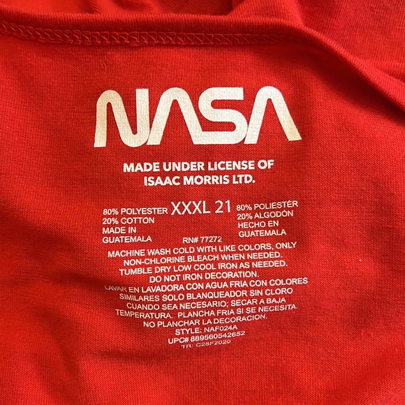 NASA Red White & Blue Tank Top SZ 3X - Picture 7 of 7